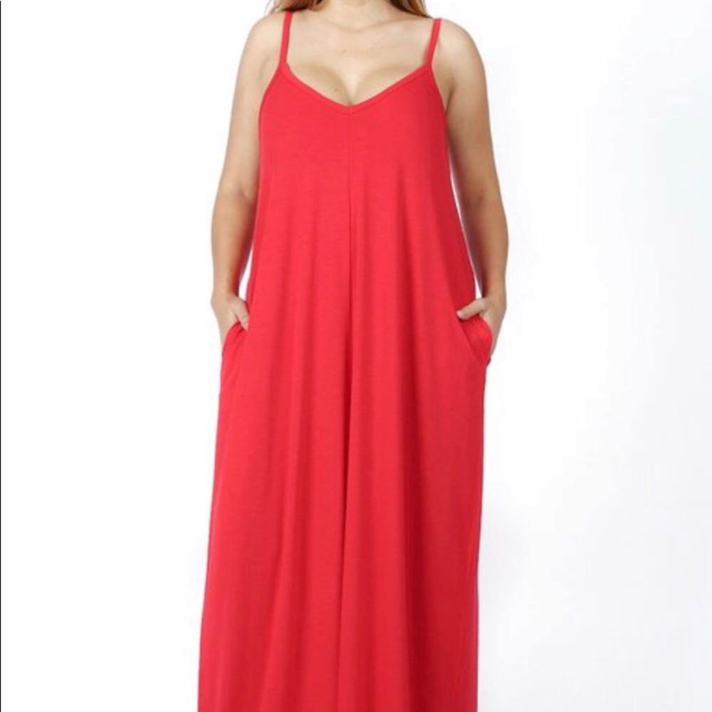 RUBY CAMI MAXI DRESS WITH SIDE POCKETS